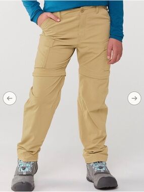 REI Tan Convertible Cargo Pants for Kids